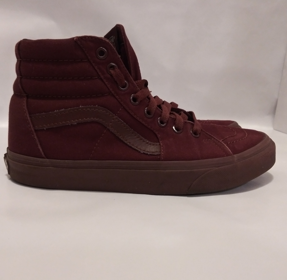 Burgundy Vans Sk8 Hi